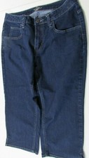 Women's 8M Dark Blue Jean Denim Capri Riders By Lee