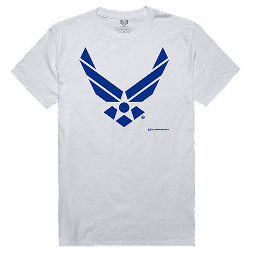 "Camiseta blanca gráfica de alas de la Fuerza Aérea de los Estados Unidos USAF - Apunta alto" - Imagen 1 de 2