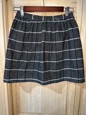 URBAN RENEWAL Wool Blend Plaid Black Mini Skirt Size 10 Lined NWOT