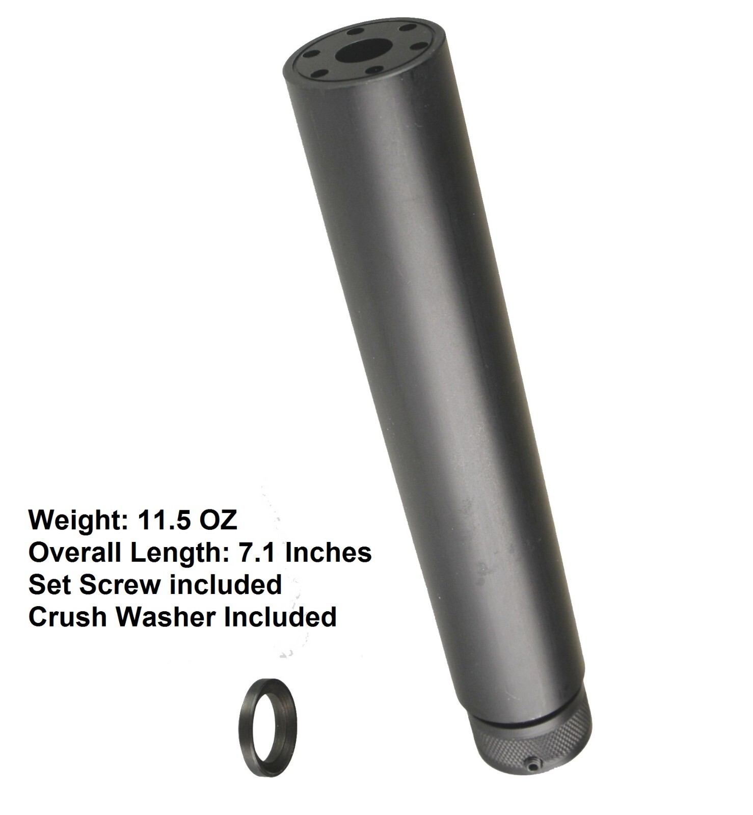 7.1 Inch .223 .22LR 5.7x28 Linear Muzzle Brake 1/2X28 TPI Barrel ...