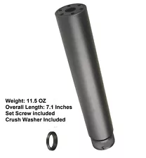 7.1 Inch .223 .22LR 5.7x28 Linear Muzzle Brake 1/2X28 TPI Barrel Extension Tube