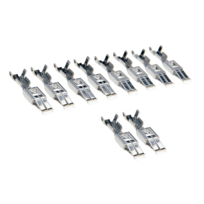 10x Junior Timer Crimp Kontakte für ISO Stecker Leer-Gehäuse Lautsprecher Strom