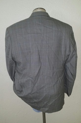 46R Slim Ralph Lauren Orange Blue Houndstooth check Blazer Jacket Sport Coat - Picture 4 of 8