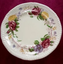 SPODE 8 VTG ENGLISH BREAD PLATES PICCADILLY PATT. 5.5" EXCELLENT CONDITION