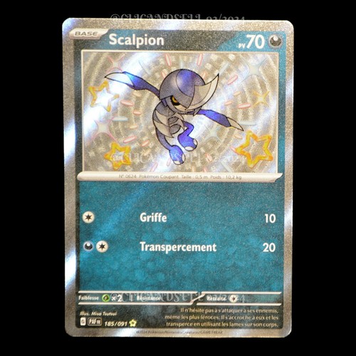 carte Pokemon Scalpion 185/091 EV4.5 Destinées de Paldea FR