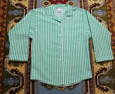 Vintage Garan Striped Size 8 Button Down Shirt Made in USA Indie 90s