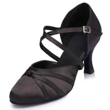 Women Latin Shoes Salsa Tango Party High Heels Satin Outdoor Sports Dance Shoes