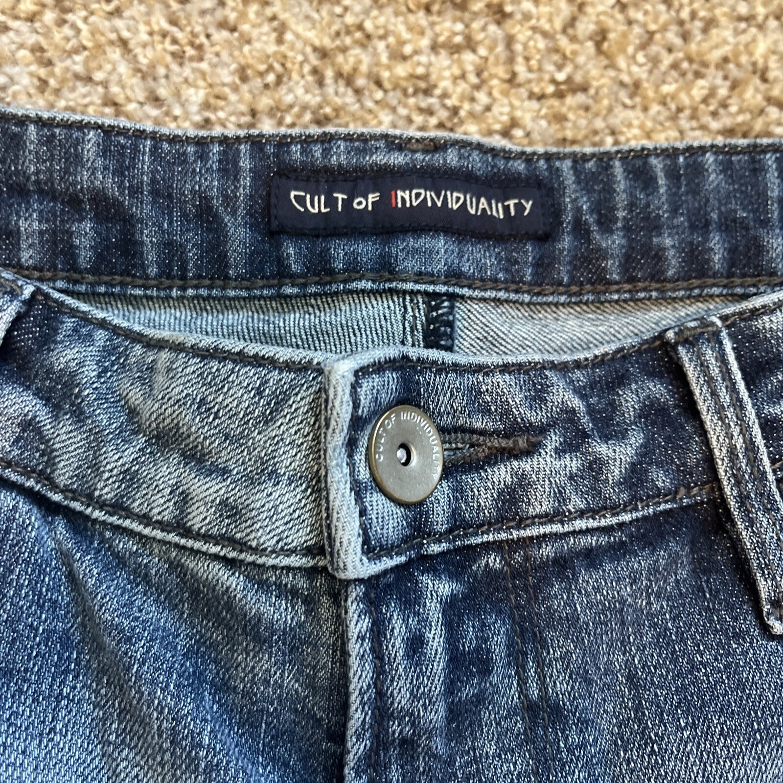 Women's Cult of Individuality Rogan Capri Skinny Jeans Light Wash Sz 28 Zip Leg - View 3