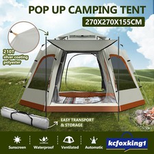 5 Person Camping Tent Pop Up Beach Shelter Instant Shade Waterproof Hiking