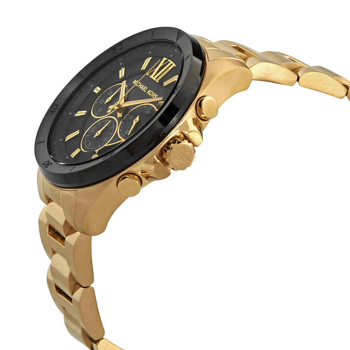 Michael Kors Brecken Chronograph Quartz Crystal Black Dial Men&