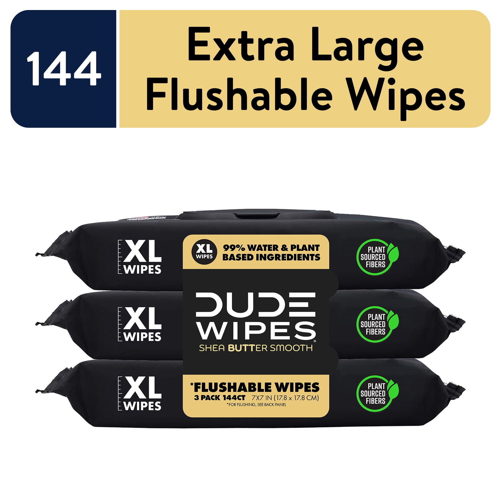 Wipes Flushable Wipes,XL Wet Wipes for at Home Use,Shea BUTTer Smooth, 144 Count