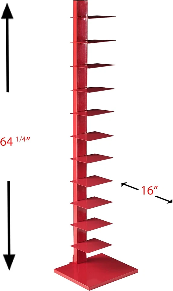 Stewartby Spine Tower Shelf - Valiant Poppy, Red - Image 4 of 4