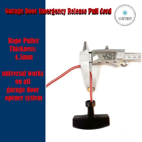 Garage Door Emergency Release Pull Cord with Handle Garage Opener Rope Puller - Picture 6 of 7