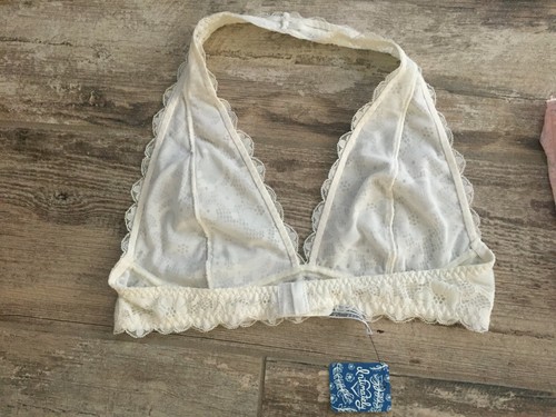 Womens Free People Bra Bralette Strapless Halter M Combo pink Black Ivory Lace - Picture 7 of 10
