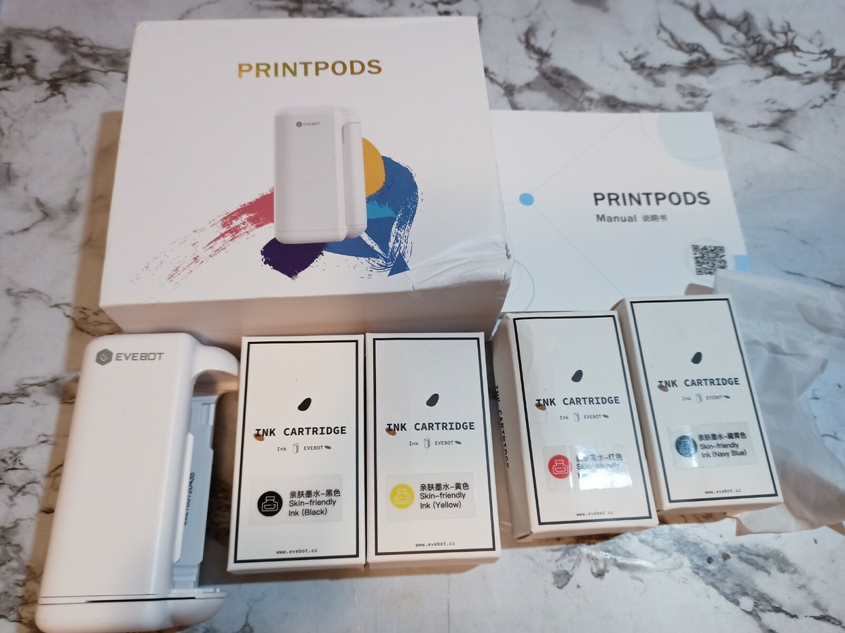 EVEBOT 超小型 ハンディプリンター PrintPods Amazon.co.jp: イブボット(EVEBOT) 超小型 ハンディプリンター