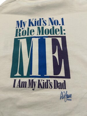 Vintage 90er ''I Am My Kids Dad'' - Vorbild, Grafik T-Shirt, XXL Einzelnaht