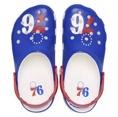 Crocs Classic Clog NBA Philadelphia 76ers Men Size 13 Sixers Blue Red Shoes NWT Crocs Classic Clog Philadelphia 76ers Red White Blue Men main image 4