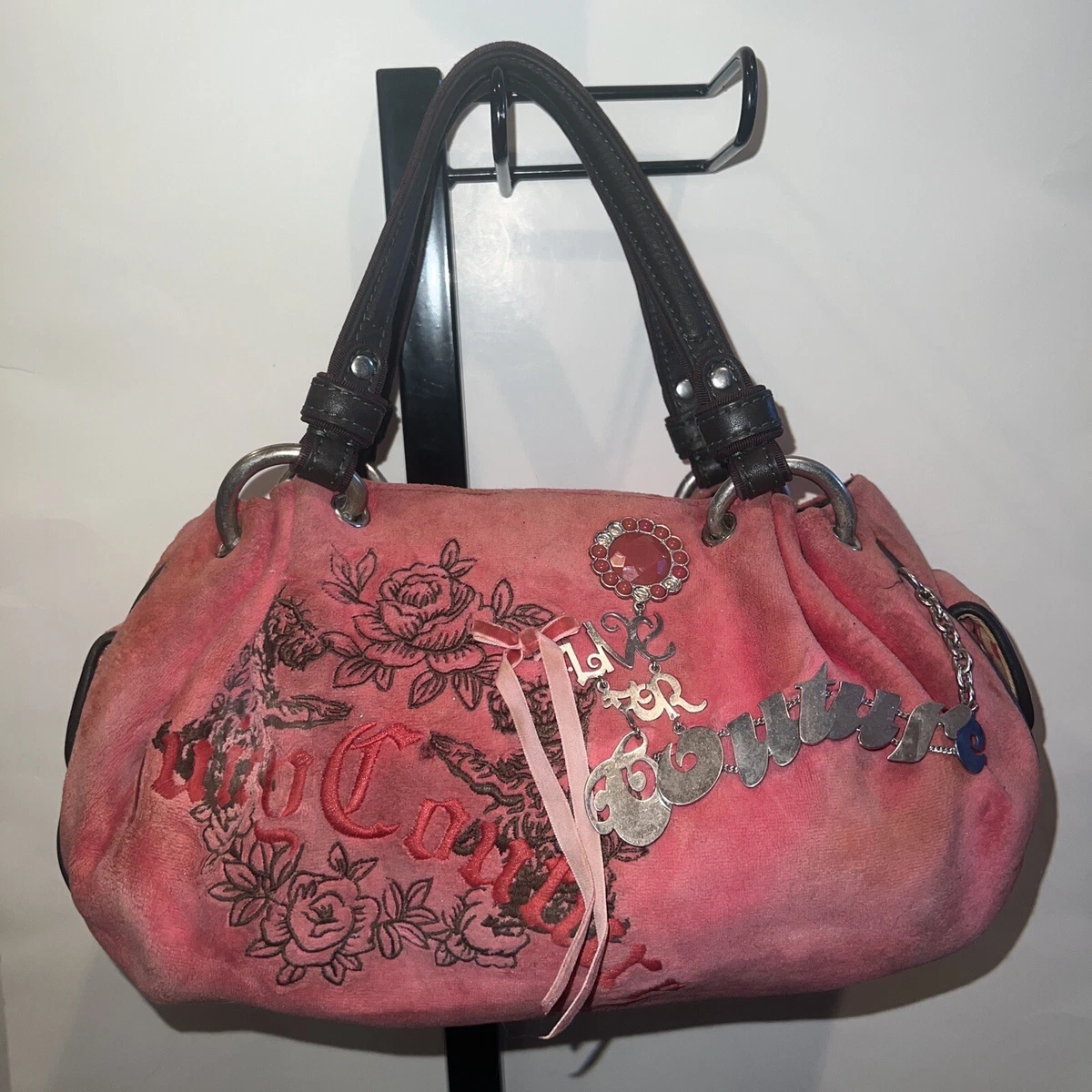 juicy couture pink velour bag