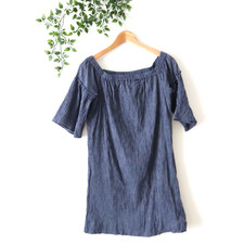 Madewell Blue Off-the-Shoulder Bell-Sleeve Dress Size 0
