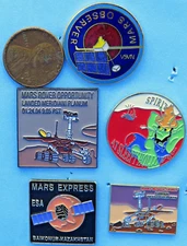 NASA enamel PIN Lot of 5 vtg MARS Observer Spirit Rover Opportunity Express