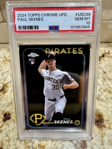 🔥 PAUL SKENES 2024 Topps Chrome Update #USC88 PSA 10 ROOKIE RC ⚾️