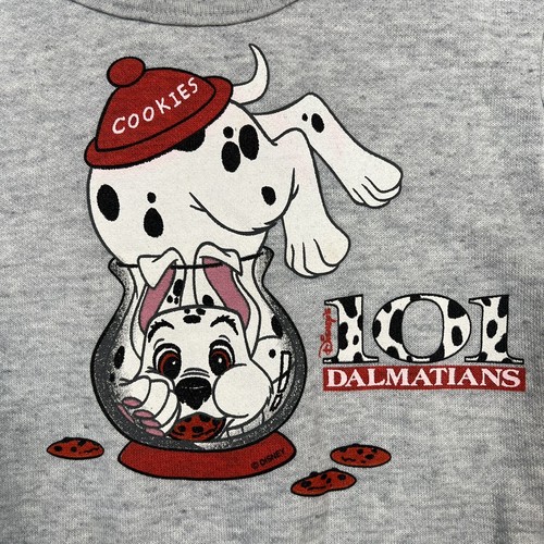 Vintage 1990s 101 Dalmatians Gray Sweatshirt Youth Kids Crewneck Disney See Pics - Picture 2 of 22