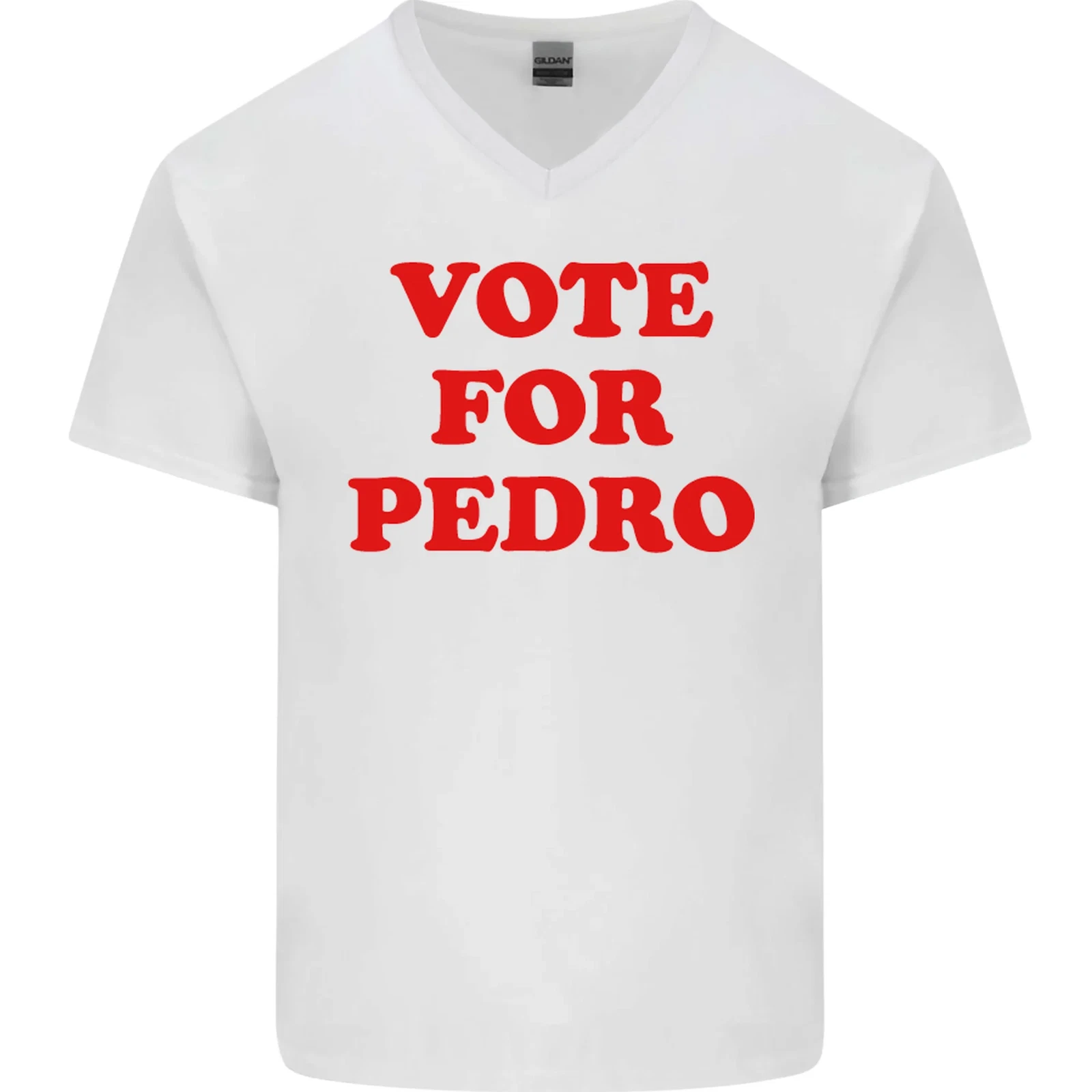 Vote For Pedro Mens V-Neck Cotton T-Shirt
