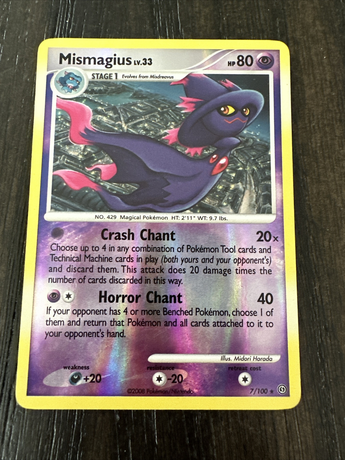 Mismagius 7/100 Holo Stormfront Pokémon Card NM/LP