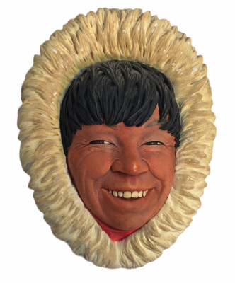 Vintage Bossons England world copyright reserved eskimo happy face Wall Ornament