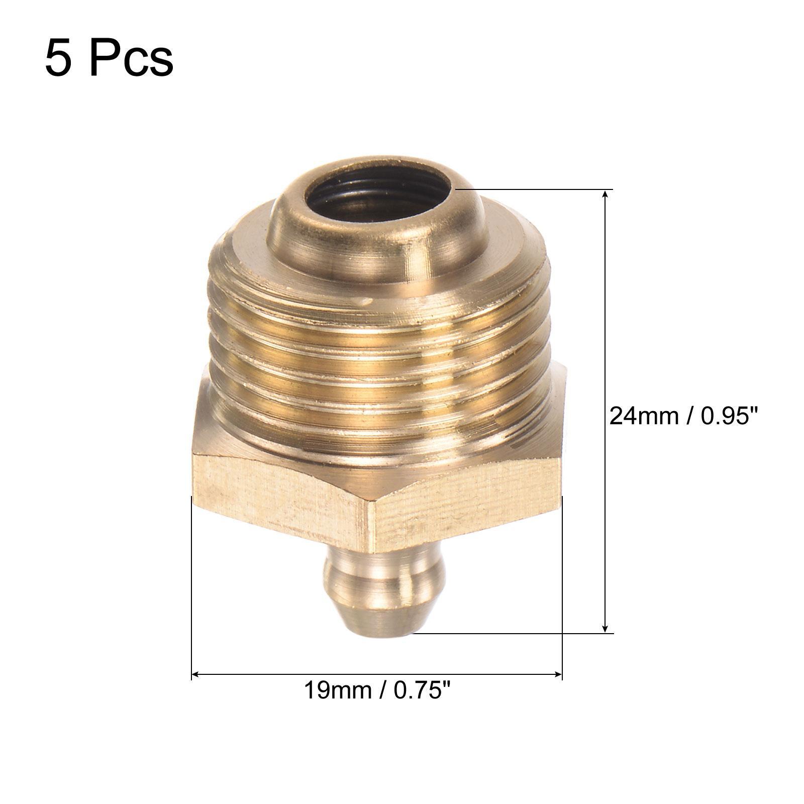sourcing map Laiton Tuyau Raccord SAE 45 Degré 1/4 Pouce Flamme Mâle à 1/8 NPT Femelle Fil Tubes