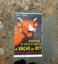 MAGNET EMAILLE PUBLICITAIRE ANCIENNES MARQUES  Vache qui Rit Fabriqué en France