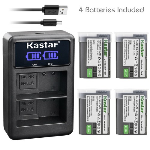 Kastar Battery LCD2 USB Charger for Nikon EN-EL15e & Nikon Z7 Nikon 1V1 Camera - Picture 11 of 11