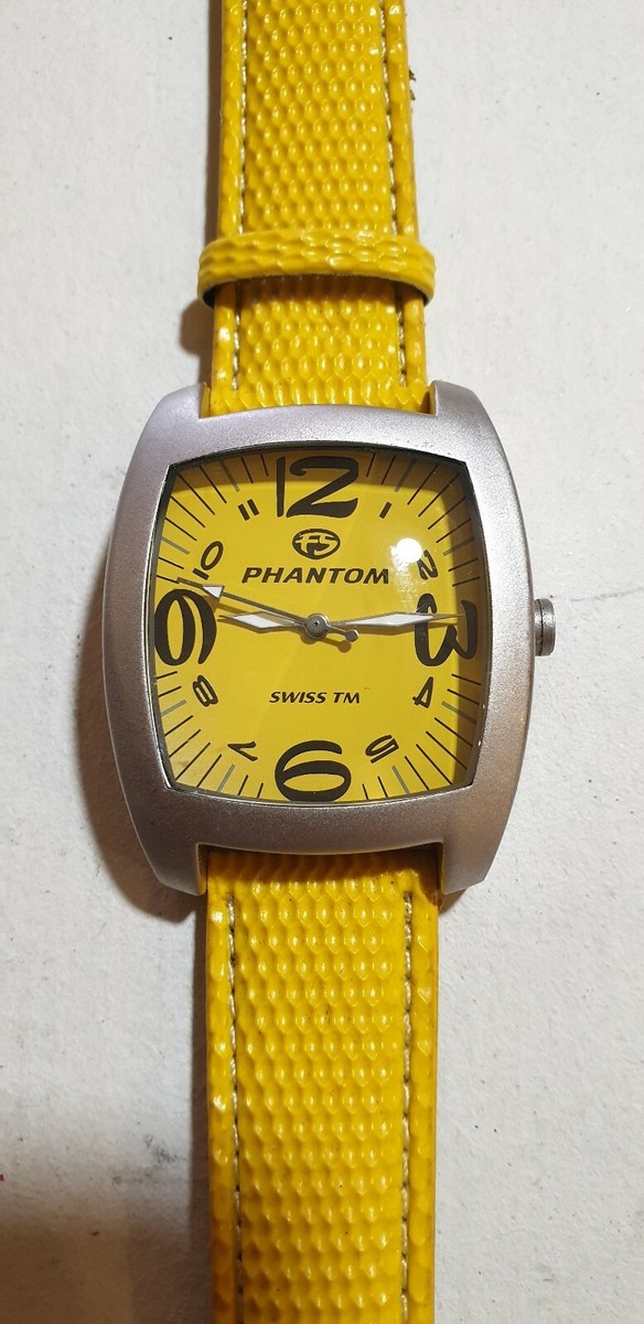 Orologio Mulino Bianco Ad Acqua Orologio Phantom Swiss Tm Giallo Watch  Cinturino Pelle - Main Image