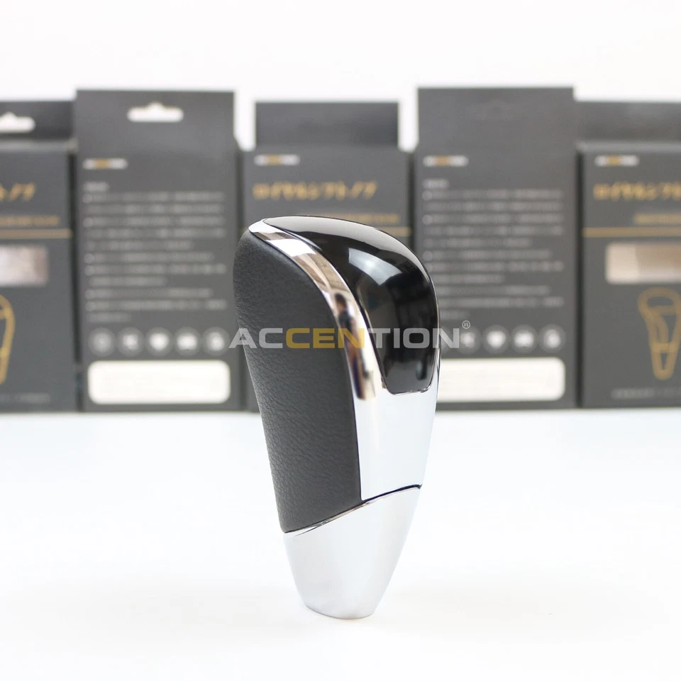 Pomo de cambio de marchas de cuero negro para Nissan X-TRAIL QASHQAI TERRA MURANO NAVARA Foto 4 de 4