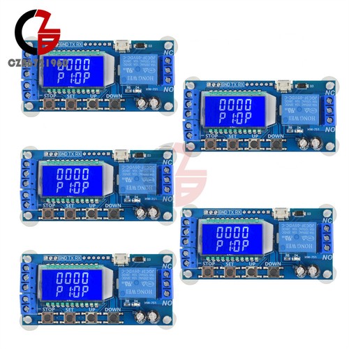 6-30V Micro USB Relay Module Delay Trigger Cycle Timer Time Circuit LCD display - Picture 2 of 35