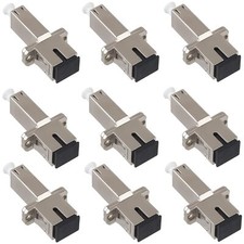 9 Pack Singlemode LC Female to SC Female Fiber Optic Adapter Hybrid Connector...