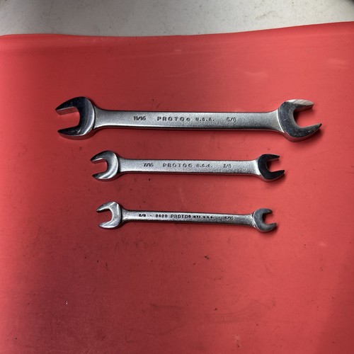 PROTO PROFESSIONAL TOOLS - Lot Of 3 Double Open End Wrenches (3020, 3021 & 3034)