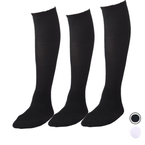Pack de 3 chaussettes hautes genoux pour hommes et femmes chaussettes écossaises en tricot bas de sport - Photo 1/14