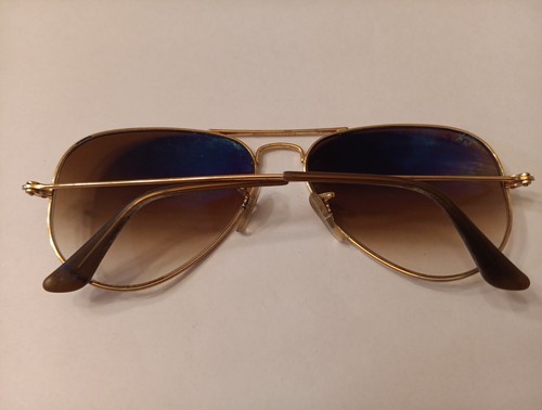 Ray-Ban Sunglasses Aviator Large Metal Gold Crystal Brown Gradient RB3025 - Picture 2 of 14