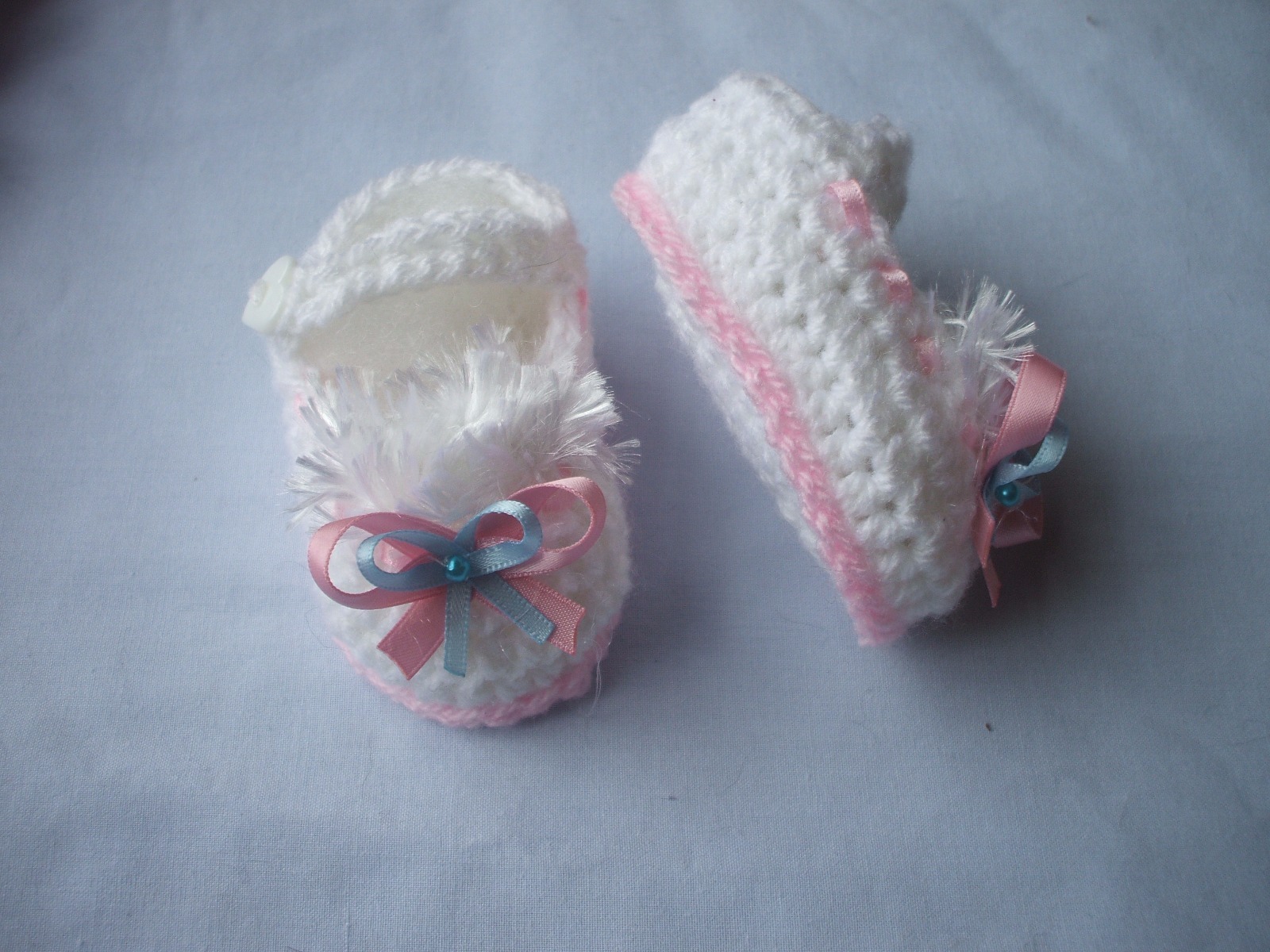 Baby crochet pattern, DK, Dress booties headband Romany girl.inc