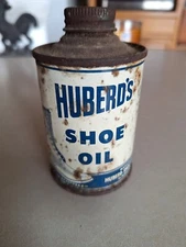 Vintage 8 ounce can of Huberd's Shoe Oil 