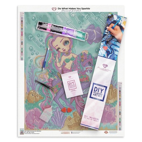 Out of Stock Diamond Art Club Kit Deep Sea Beauties - Stunning Mermaid NIB - Picture 5 of 11