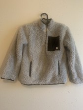 Hurley Boys Sherpa 1/4 Zip Pullover Grey 6/7