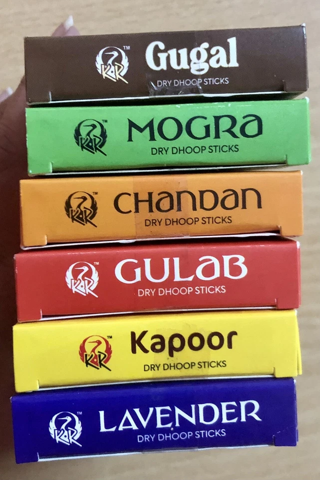 6 Box of 10 sticks- 60 Sticks Total, 6 Fragrances Dry Dhoop Incense Sticks F/S - Image 4 of 4