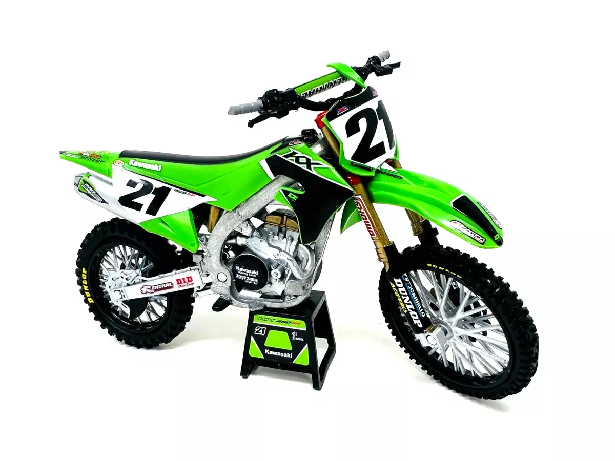 Moto Miniature Kawasaki 450 KXF Eli TOMAC 1/6 NewRay - Cdiscount