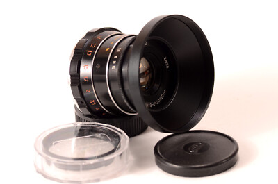 New INDUSTAR 61LD Serviced LEICA M39 Lens 2.8/50mm + UV filter & HOOD, MINT