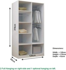 Modern Sliding Door Wardrobe with Side Mirror Panel and Spacious Storage