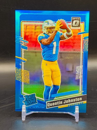 2023 Donruss Optic Quentin Johnston Rated Rookie Aqua Prizm /299 #265