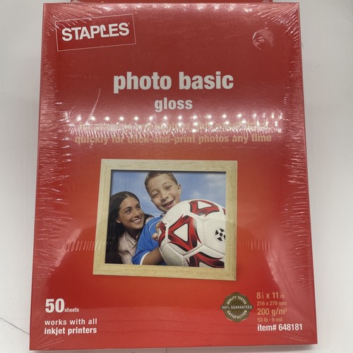 Lot Of 5 Boxes Staples Photo Supreme Paper 8 1/2" x 11" Photo Basic Gloss 50/PK - 第 4/5 張圖片