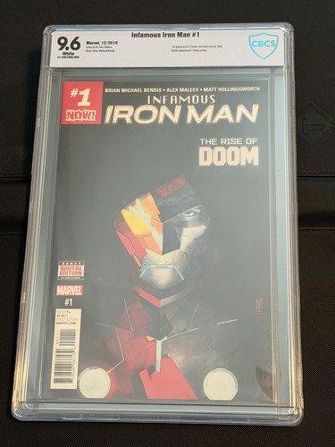 Infamous Iron Man #1 CBCS 9.6 WHITE Marvel  Doom as Iron Man